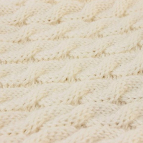 2 Pc Knit Ivory Infant/Toddler Beanie Faux Fur Pom and Circle Loop Scarf NWT - Picture 2 of 7